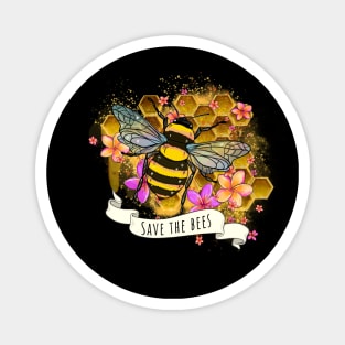 Save the bees love planet earth Magnet